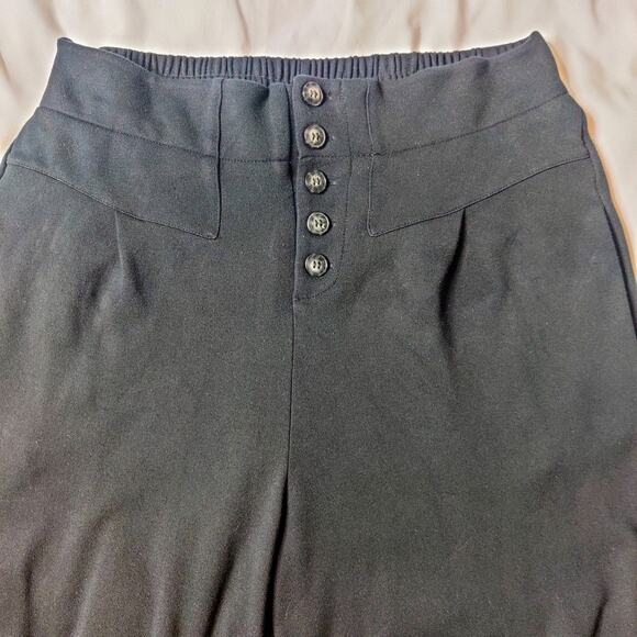 Ett:wa by Anthropologie Lucern Wide Leg Pull On High Rise Skirt Pants Black S - Picture 7 of 14